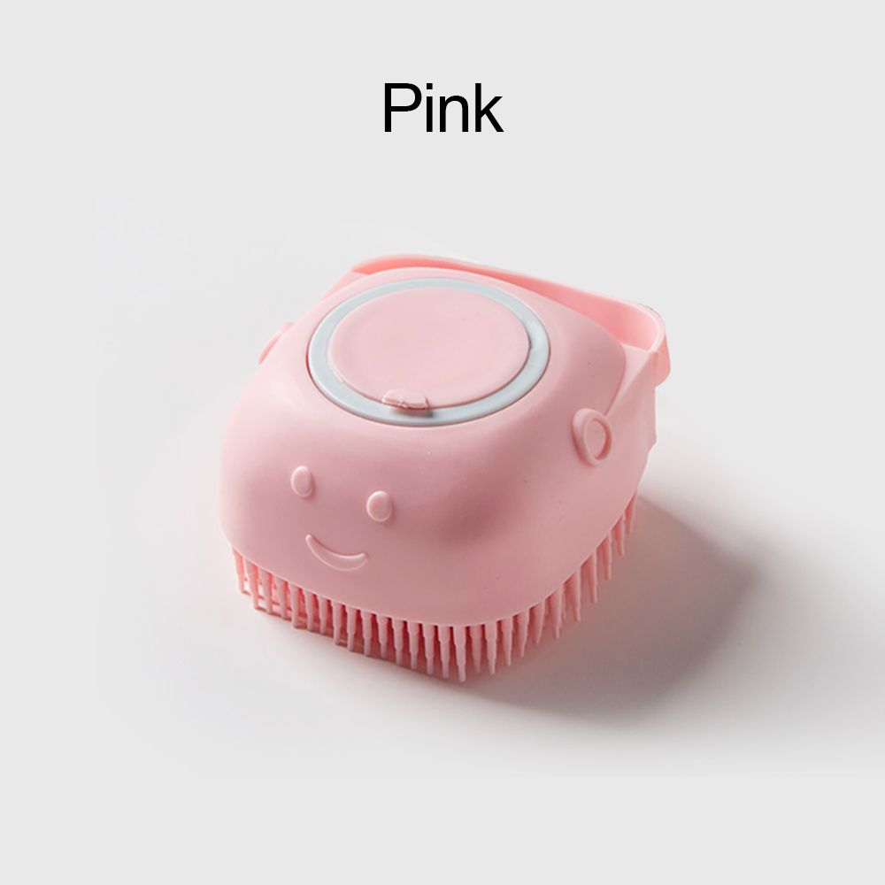 Brosse De Shampooing Pour Chien De Compagnie Peigne De Massage Pour Chat Brosse De Toilettage Pour Le Bain Brosses En Caoutchouc De Silicone Souple Masseur De Shampooing Pour Ani - Type Soft Pink A