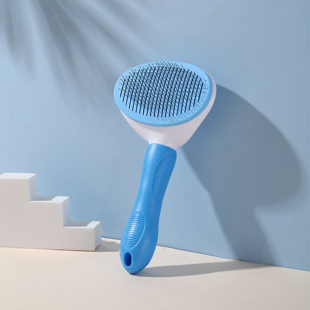 Épilateur En Acier Inoxydable Pour Animaux De Compagnie,Brosse Pour Chien,Peigne Pour Chat,Outils De Toilettage Pour Animaux,Accessoires Pour Chiens,Fournitures Pour Chats,Brosse Pour L - Type Bleu