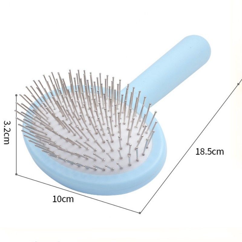 Brosse De Énergie En Acier Inoxydable Pour Chien Et Chat,Peignes Pour Le Toilettage,Épilateur À Long Manche,Accessoires Pour Animaux De Compagnie - Type Blue Thick