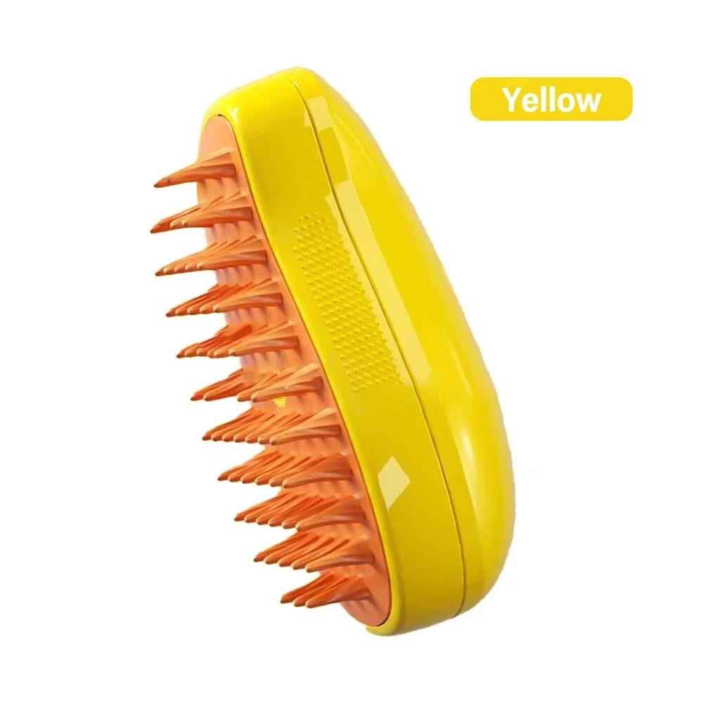 Brosse À Vapeur Électrique Pour Chien Et Chat,4 En 1,Pour Énergie,Toilettage Pour Animaux De Compagnie,Remodelé,Led Plus Riche - Type Yellow With Spray
