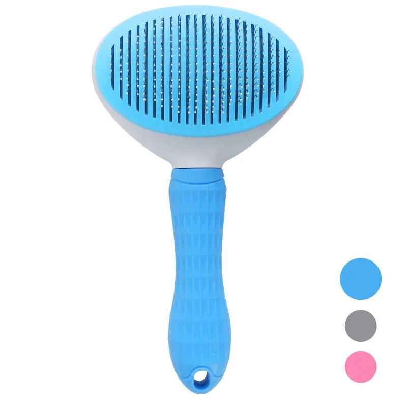 Brosse De Toilettage Pour Animaux De Compagnie,Peigne Pour Chien Et Chat,Auto-Livres,Épilateur Pour Animaux De Compagnie,Outils De Démêlage,Accessoires Pour Chiens - Type Blue #A