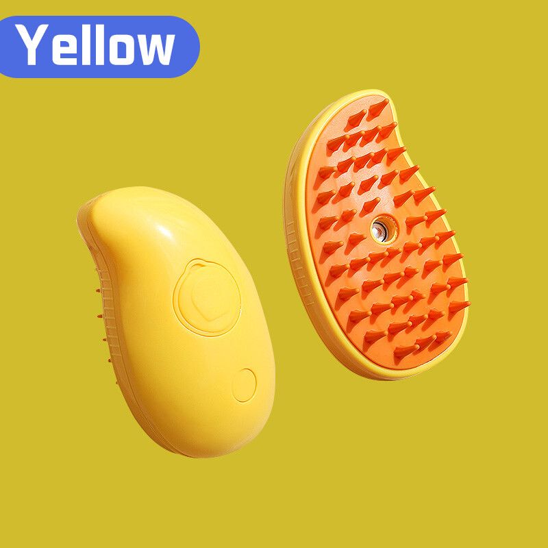 Brosse À Vapeur Électrique 3 En 1 Pour Animaux De Compagnie,Peigne Pour Chien Et Chat,Énergie,Toilettage,Épilation - Type Yellow Mango #A