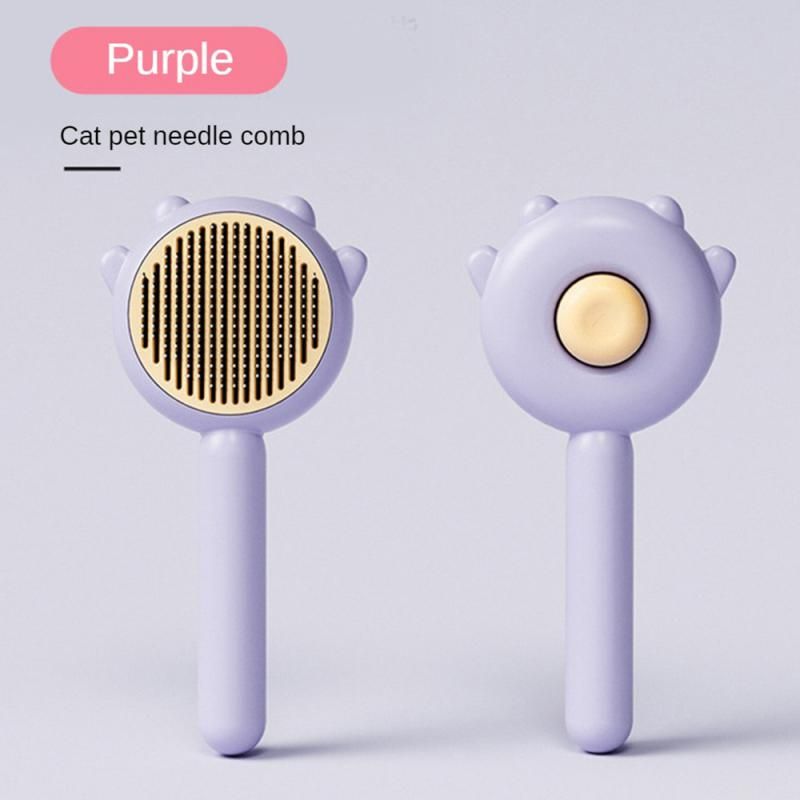 Brosse De Toilettage Pour Animaux De Compagnie,Peigne De Massage,Épilateur Pour Chien Et Chat,Fournitures Complètes,Livres Pour Chiens Et Chats - Type Purple