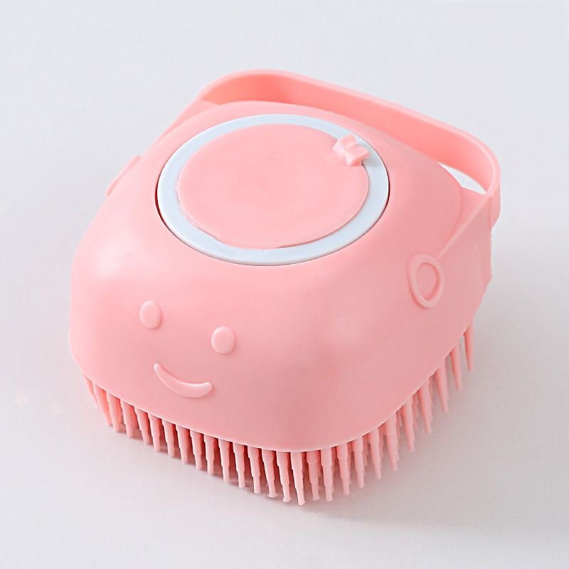 Brosse À Shampooing En Caoutchouc Souple Pour Animaux De Compagnie,Peigne De Massage Pour Chat,Épurateur De Toilettage Pour Le Bain,Cheveux Courts,2.7oz,80ml - Type Rose
