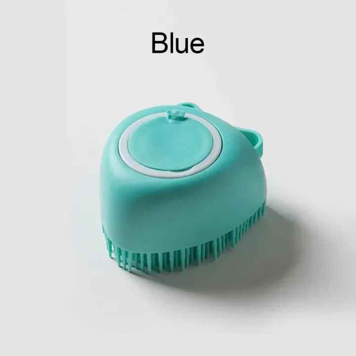Brosse De Bain En Silicone Souple Pour Chien,Masseur De Shampooing Pour Animaux De Compagnie,Distributeur De Massage De Lavage Hopuppycat,Brosse De Douche De Toilettage - Type Soft Blue B #B