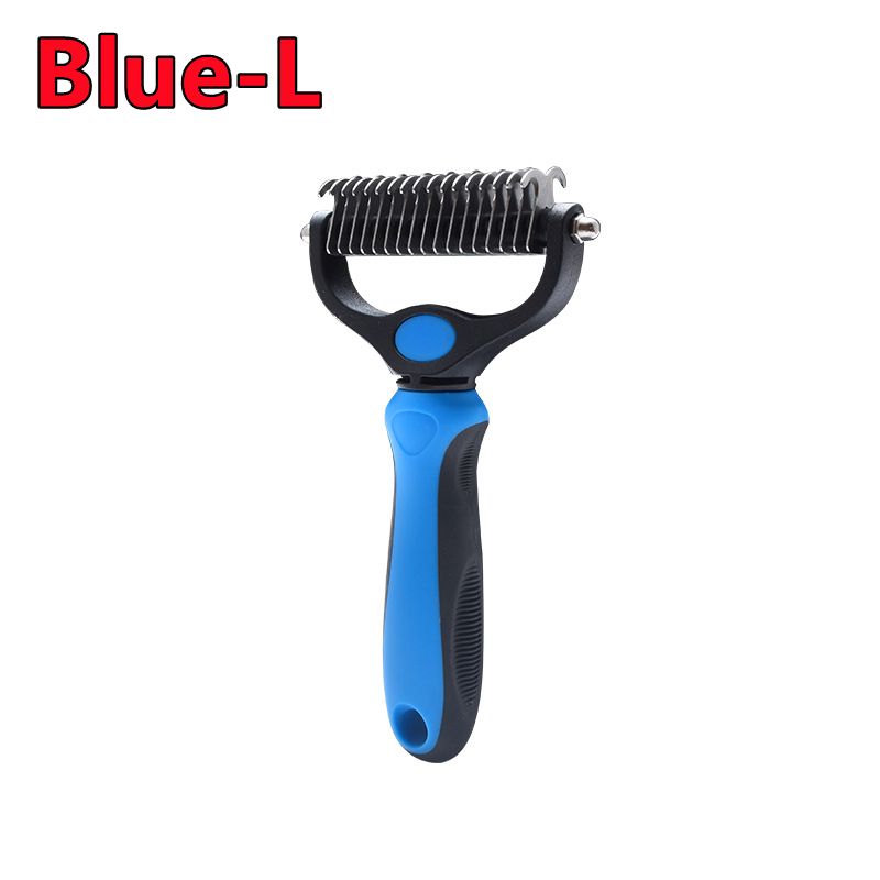Brosse De Démêlage Pour Animaux De Compagnie,Épilateur Pour Chien,Coupe-N?ud De Fourrure Pour Chiot,Peigne Pour Chat,Brosses De Toilettage,Outils De Fournitures De Perte,Le Plus Récen - Type Blue-L