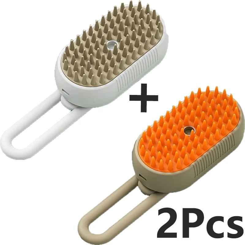Brosse À Vapeur Multifonctionnelle Pour Chats Et Chiens,Peigne De Toilettage Pour Animaux De Compagnie 3 En 1,Peigne D'épilation Pour Chats Et Chiens,Fournitures De Soins Des P - Type Assembly-1pcs #B