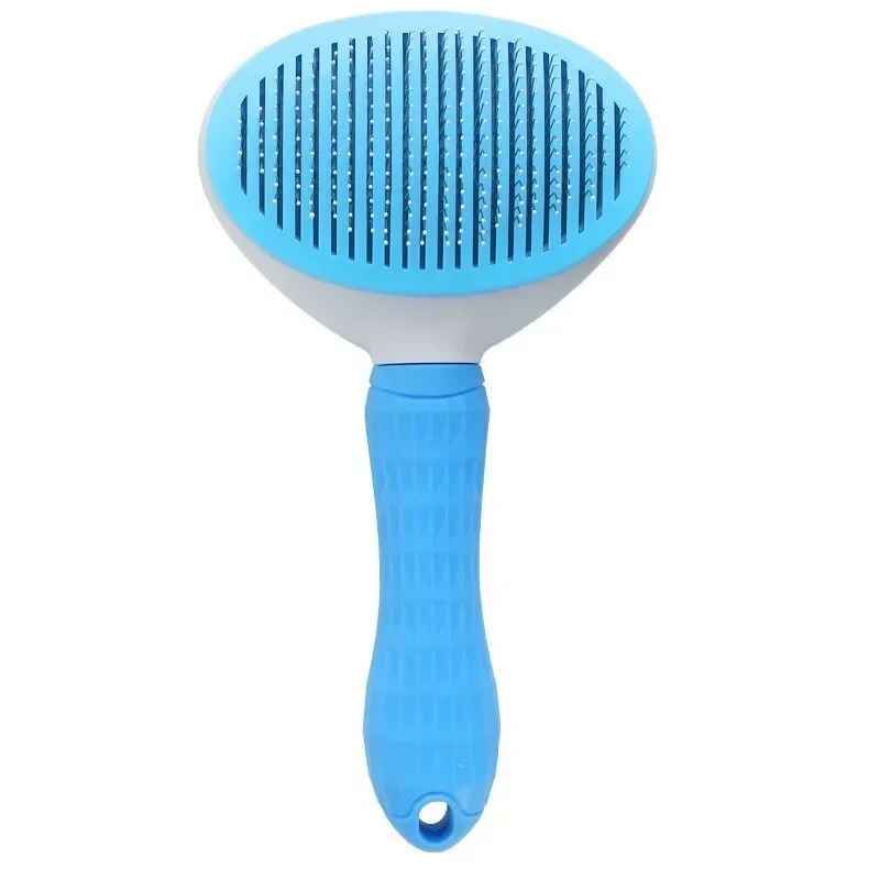 Brosse De Toilettage Pour Animaux De Compagnie,Peigne Pour Chien Et Chat,Auto-Livres,Épilateur Pour Animaux De Compagnie,Outils De Démêlage,Accessoires Pour Chiens - Type Blue #E