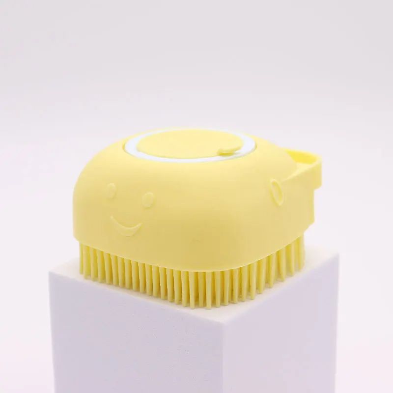 Brosse À Shampooing En Caoutchouc Souple Pour Animaux De Compagnie,Peigne De Massage Pour Chat,Épurateur De Toilettage Pour Le Bain,Cheveux Courts,2.7oz,80ml - Type Yellow With Box #A