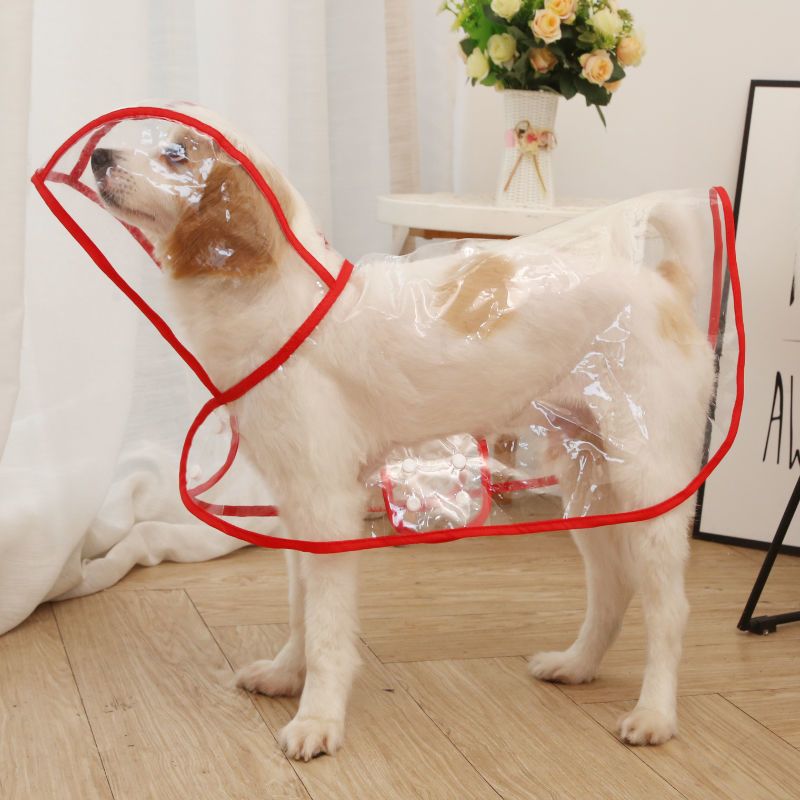 Imperméable Imperméable Transparent Pour Chien,Manteau De Pluie,Vêtements D'extérieur Pour Animaux De Compagnie,Petits Et Moyens Chiens,Bouledogue Français,Chiot,Chat,Te - Type Red-Xxl-Suit 6.5-9kg