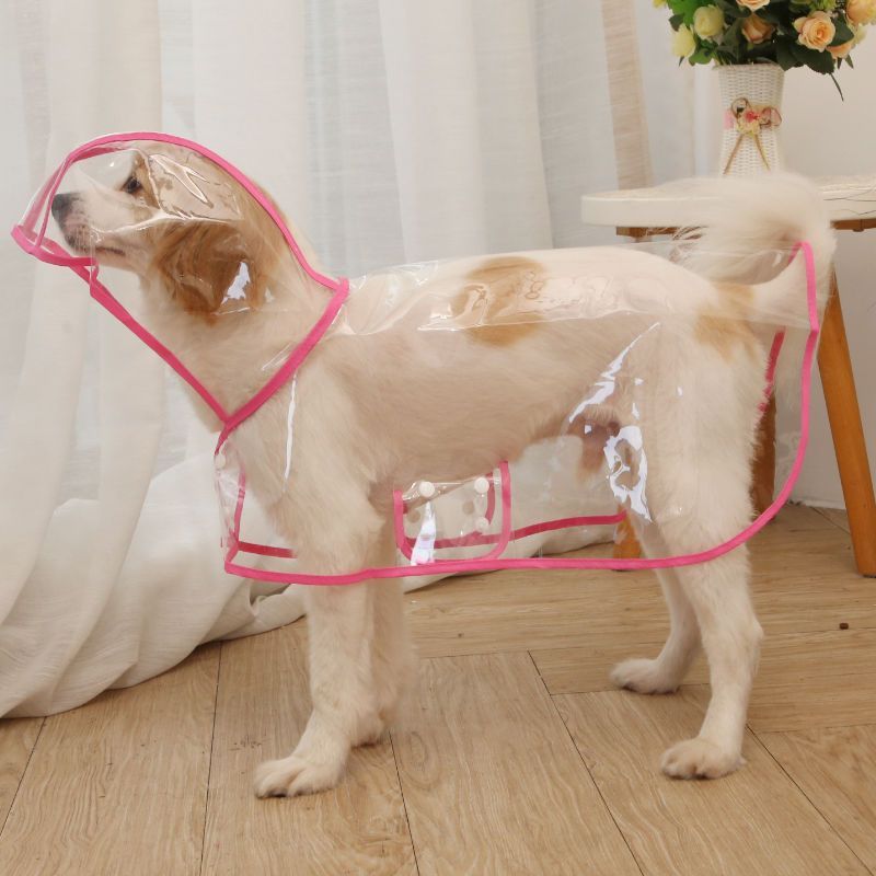 Imperméable Imperméable Transparent Pour Chien,Manteau De Pluie,Vêtements D'extérieur Pour Animaux De Compagnie,Petits Et Moyens Chiens,Bouledogue Français,Chiot,Chat,Tenue - Type Rose-M-Suit 2-3kg