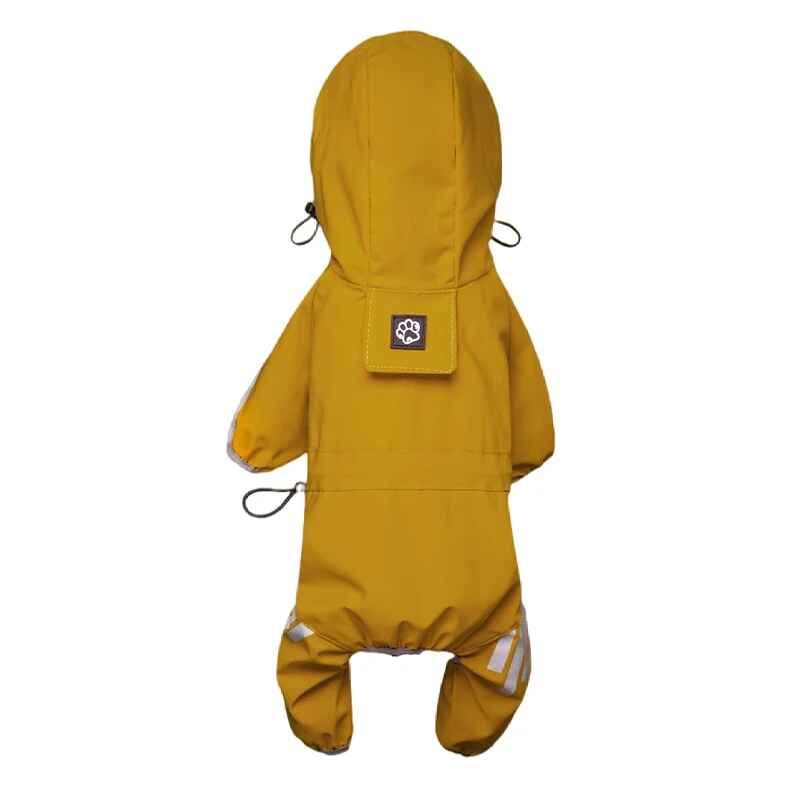 Combinaison Imperméable À Capuche Pour Petits Et Moyens Chiens,Combinaison Chihuahua,Salopette Bouledogue Français,Manteaux Pour Animaux De Compagnie,Coulée De Chien,Combinaison De - Type Yellow-S