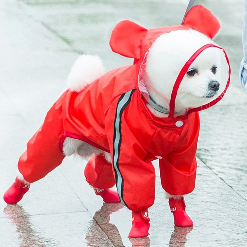 Imperméable Xs-7xl Pour Chien À Quatre Pattes,Vêtements De Pluie Imperméables Pour Animaux De Compagnie,Vêtements Pour Grands Chiens,Mode Pour Chien - Type Red-Xxl