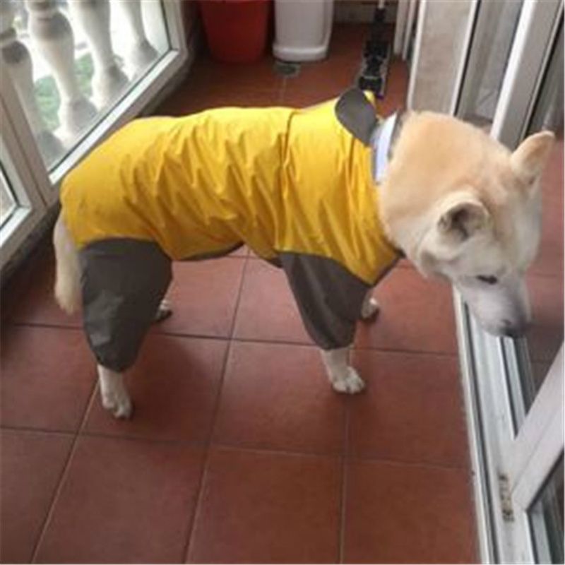 Imperméable Imperméable Pour Animaux De Compagnie,Vêtements De Pluie Imperméables,Combinaison Pour Grands,Moyens Et Petits Chiens,Golden Retriever,Vêtements D'extérie - Type [Color1]-14(43x34x36cm)