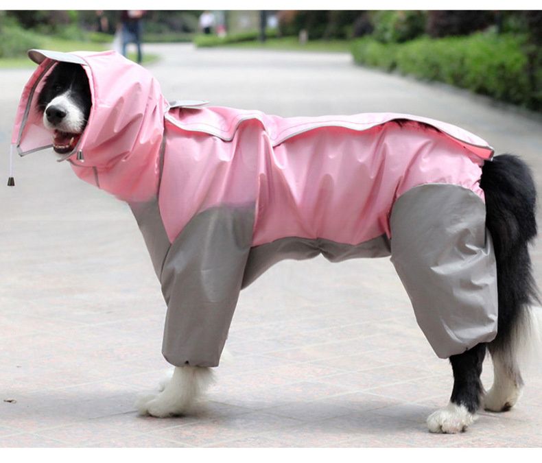 Imperméable Imperméable Pour Animaux De Compagnie,Vêtements De Pluie Imperméables,Combinaison Pour Grands,Moyens Et Petits Chiens,Golden Retriever,Vêtements D'extérie - Type [Color7]-28(86x63x73cm)