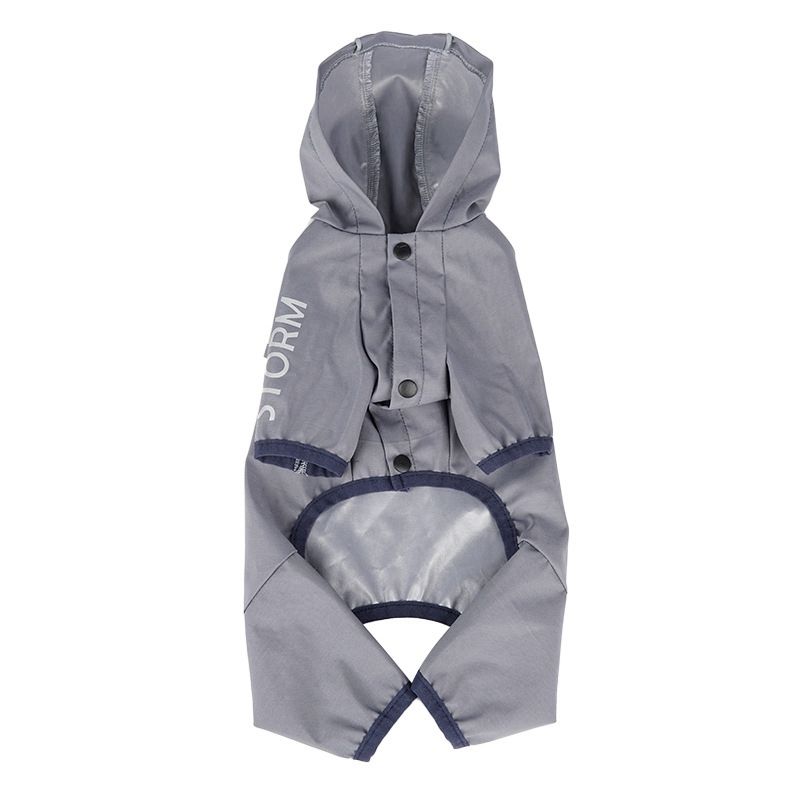 Imperméable Imperméable Pour Chien,Veste À Capuche Pour Animaux De Compagnie,Combinaison Pour Chiot,Coulée En Plein Air,Yorkshire Chihuahua,Petits Et Moyens Chiens - Type Gray-M