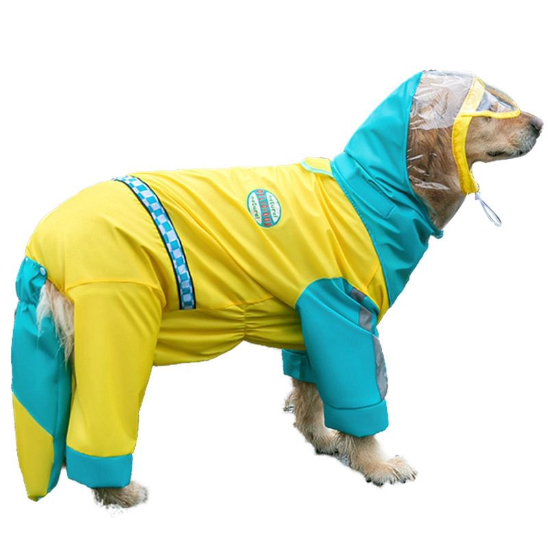 Combinaison Imperméable Pour Animal De Compagnie,Poncho De Pluie,Couverture Complète,Grand Chien,Golden Hair Chai,Labrador,Quatre Pieds,Coulée - Type [Product 1]-8xl