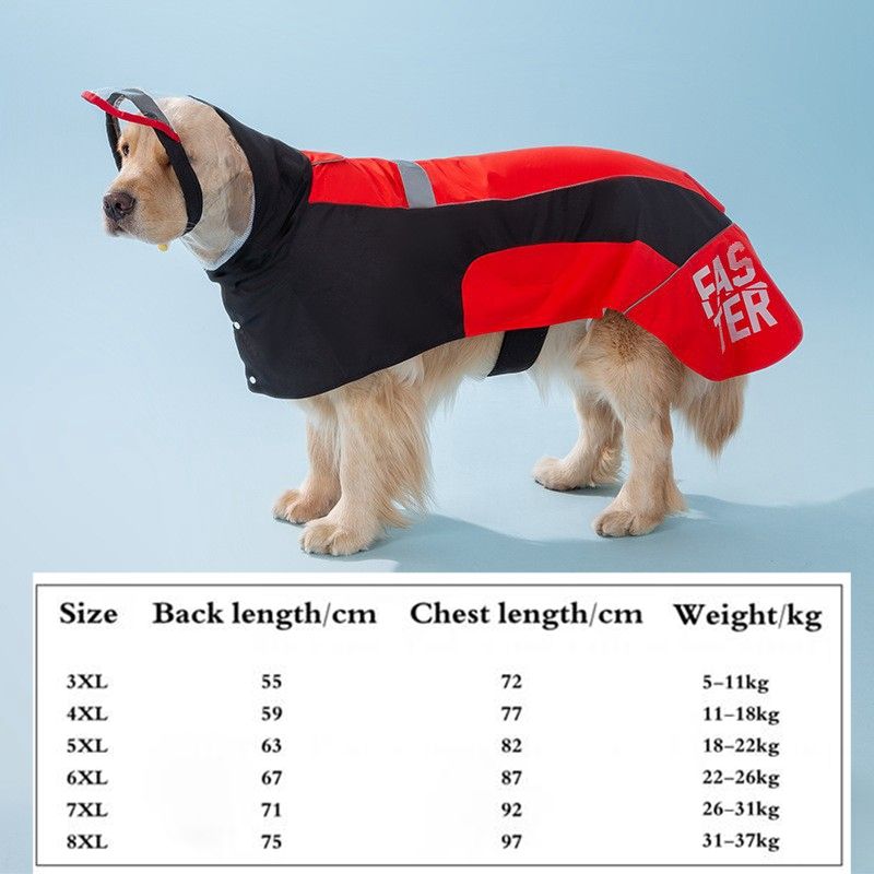 Combinaison Imperméable Pour Animal De Compagnie,Poncho De Pluie,Couverture Complète,Grand Chien,Golden Hair Chai,Labrador,Quatre Pieds,Coulée - Type [Product 8]-7xl