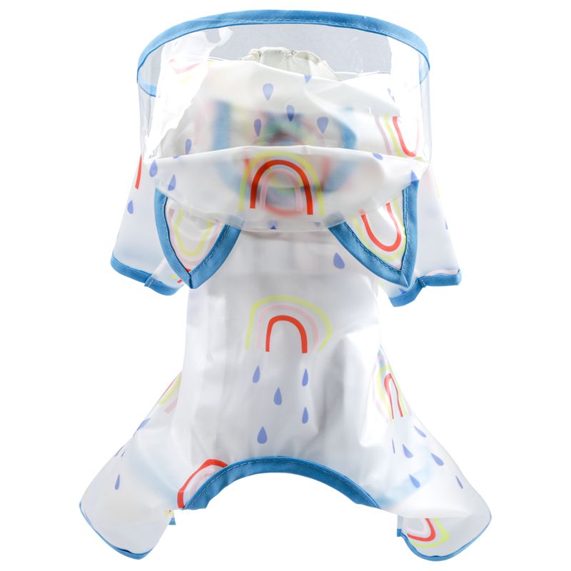 Imperméable Imperméable Pour Animaux De Compagnie,Costume Mignon,Manteau Pour Chien,Vêtements Pour Animaux De Compagnie,Toutes Saisons,Arc-En-Ciel,Petit Chiot,Chat - Type Bleu-S