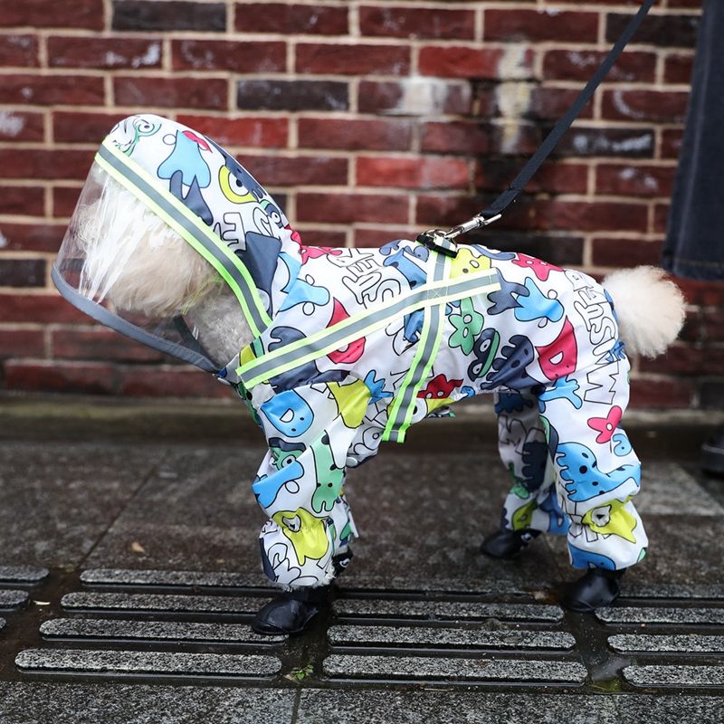 Imperméable Transparent Pour Animaux De Compagnie,Chihuahua Teddy,Quatre Pieds,Coulée De Chien,Mignon,Extérieur,Vêtements Imperméables Pour Animaux De Compagnie - Type M #A