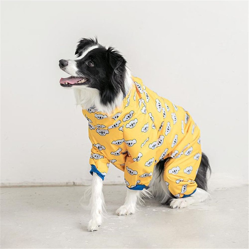 Oimg-Imperméable À Quatre Pattes Pour Grands Chiens,Vêtements Mignons Pour Animaux De Compagnie,Golden Retriever,Labrador,Vêtements D'hiver Imperméables Pour Chiots,Outchester - Type Yellow-S