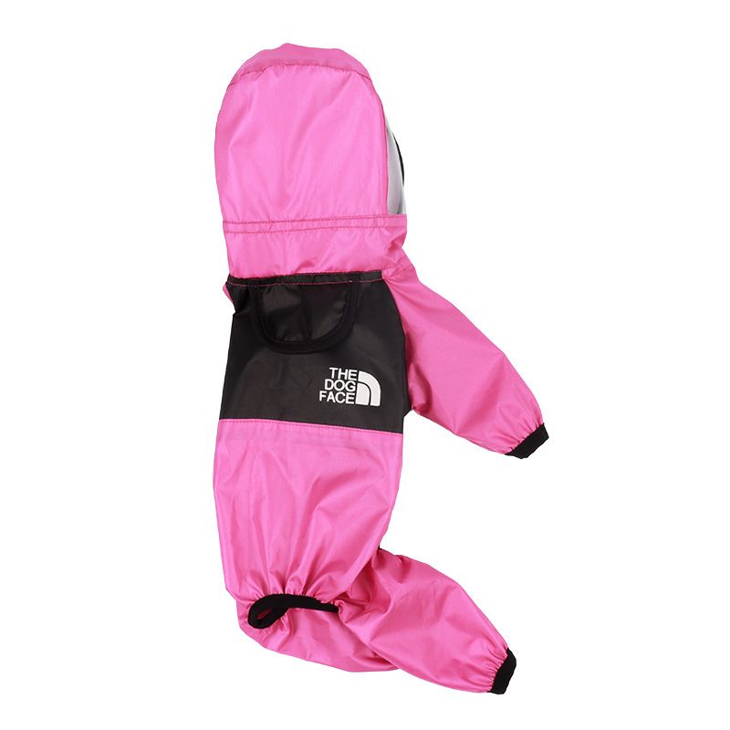 Imperméable Pour Chien,Petite,Moyenne Et Grande Veste De Pluie,Vêtements À Capuche Réglables Pour Animaux De Compagnie,Salopette De Sécurité,Tailles Complètes, - Type Towable Raincoat-Chest 65-71cm #C