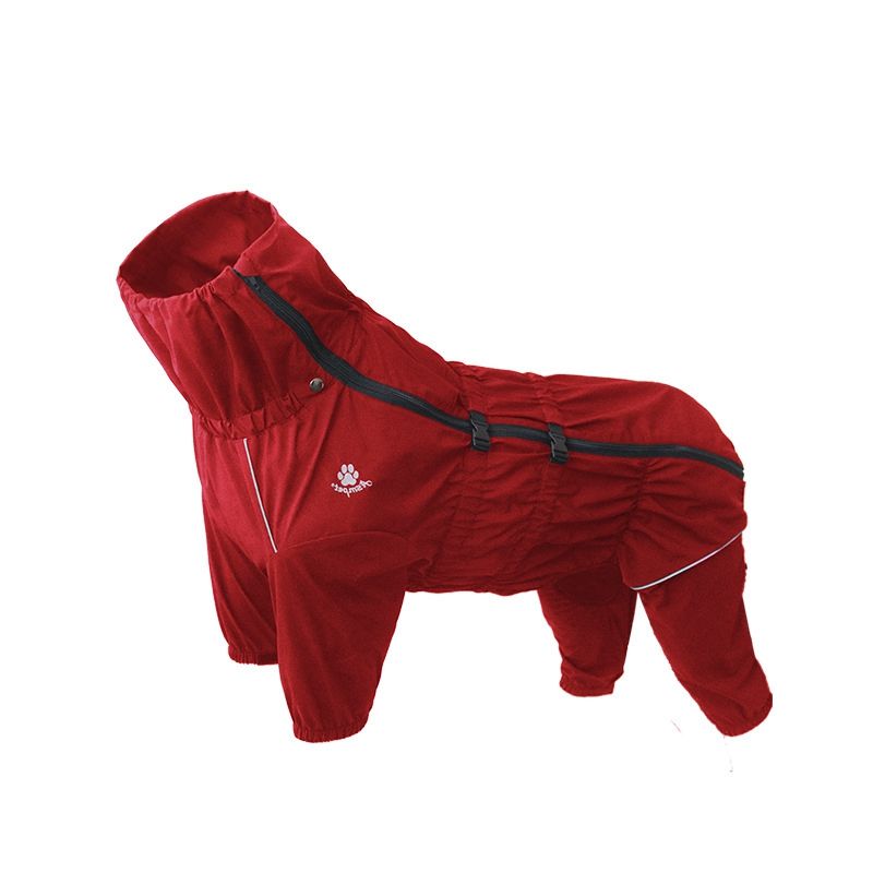 Veste D'extérieur Imperméable Pour Animaux De Compagnie,Manteau Pour Chien De Compagnie,Vêtements Chauds D'hiver Pour Animaux De Compagnie,Grande Combinaison,Imperméable Casting Pour - Type Red-4xl