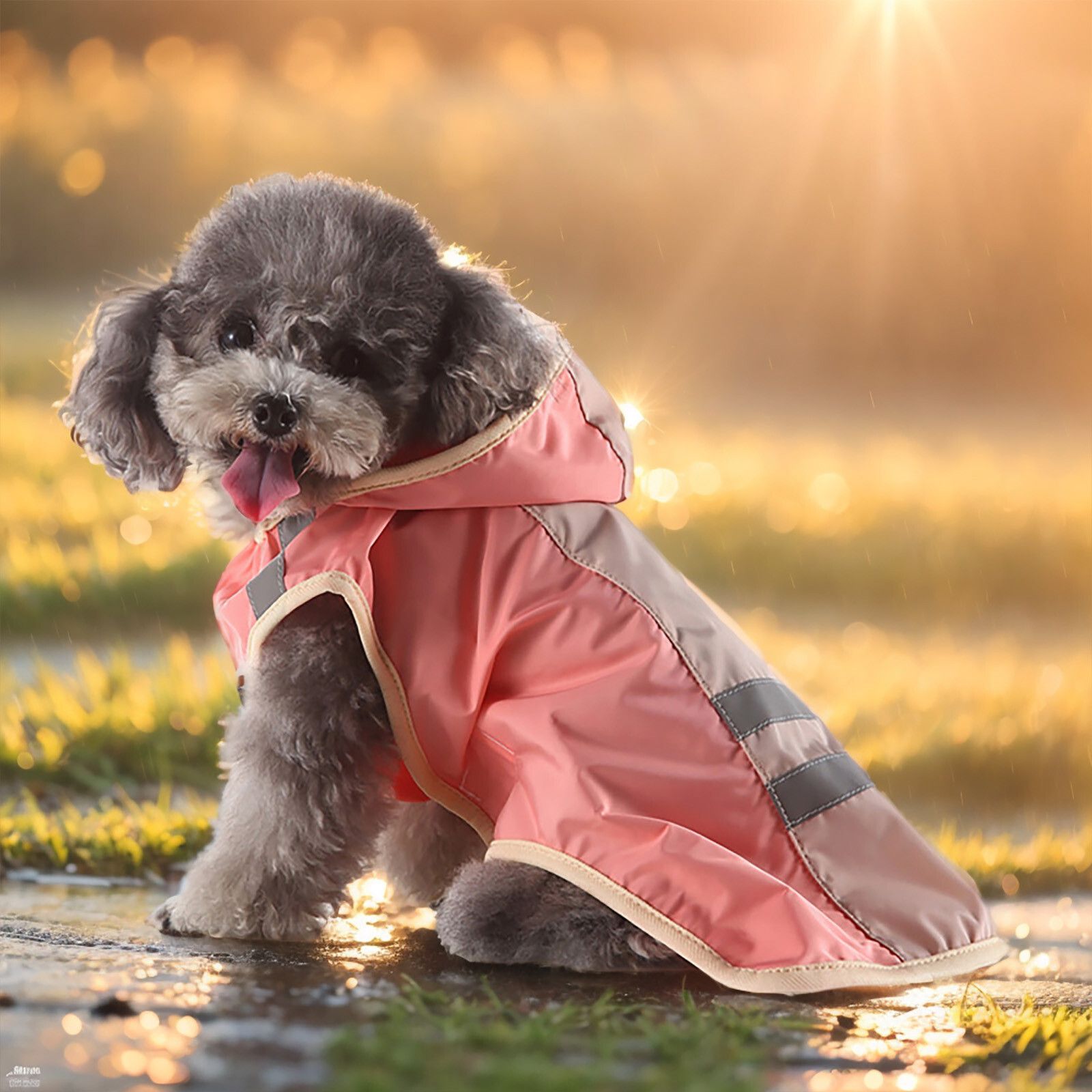 Imperméable Pour Animaux De Compagnie,Grands Et Petits Chiens,Bandes De Coulée,Activités De Plein Air,Équipement De Pluie,Sauvetage - Type Pink-Xxxxl