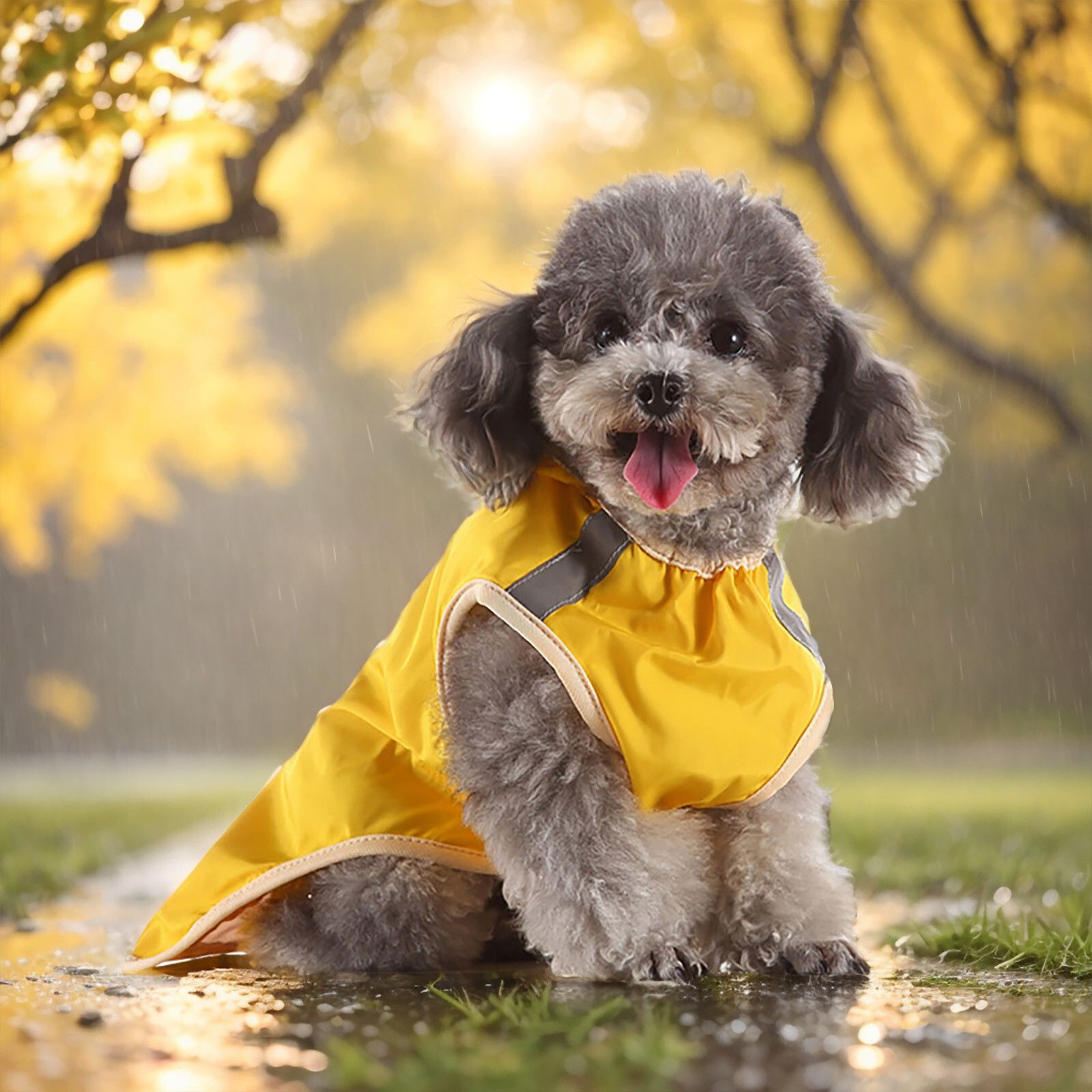Imperméable Pour Animaux De Compagnie,Grands Et Petits Chiens,Bandes De Coulée,Activités De Plein Air,Équipement De Pluie,Sauvetage - Type Yellow-Xxxxl