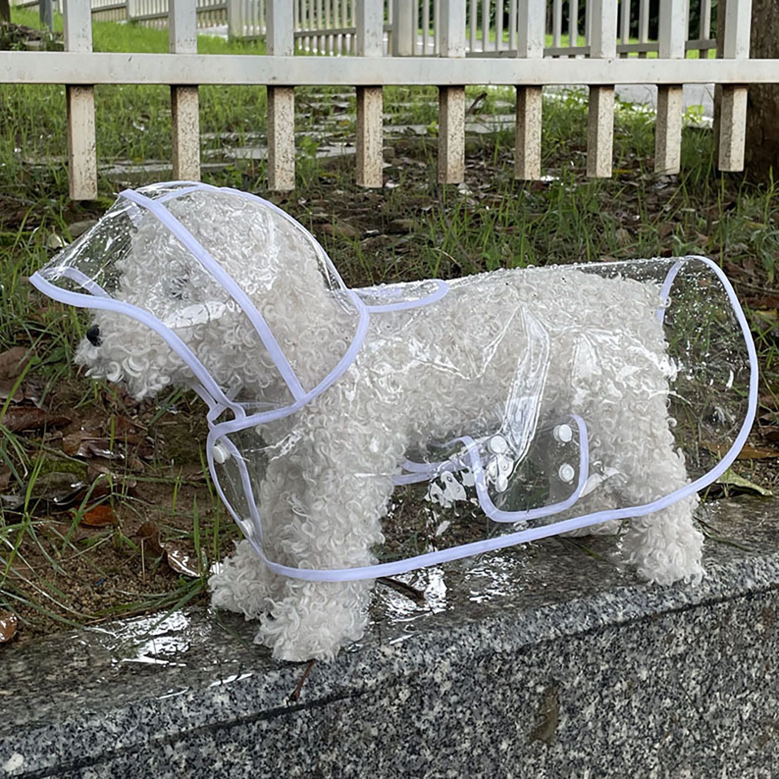 Imperméable Transparent Pour Animaux De Compagnie,Vêtements Pour Petits Chiens Et Chats,Équipement De Pluie Extérieur,Cintres Simples - Type White-L