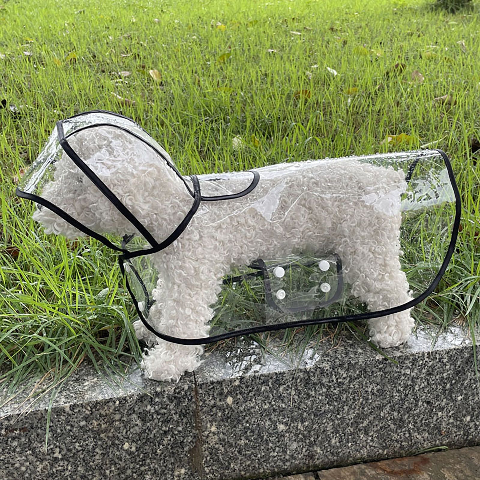Imperméable Transparent Pour Animaux De Compagnie,Vêtements Pour Petits Chiens Et Chats,Équipement De Pluie Extérieur,Cintres Simples - Type Black-Xl