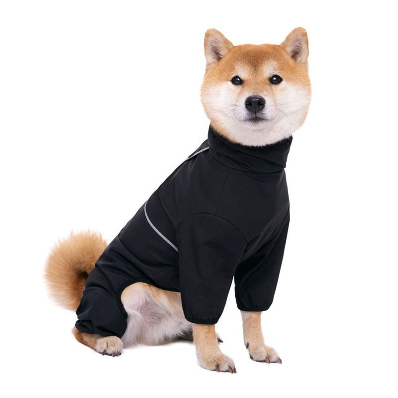 Veste Imperméable Pour Grands Chiens,Vêtements Imperméables Pour Petits Chiens Labrador Dobsuffolk,Accessoires Pour Animaux De Compagnie - Type Black-7xl