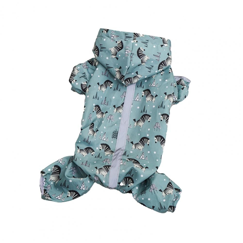 Imperméable Imperméable À Motif De Dessin Animé Pour Animaux De Compagnie,Imperméable Pour Chien,Bande Élastique Réglable,4 Pattes Pour L'extérieur - Type Green-S