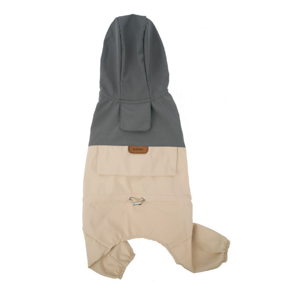 Manteau De Charge Imperméable Pour Chien,Coupe-Vent Respirant,Imperméable Avec Port De Traction,Manteau À Capuche En Polyester Moulé Pour Chien - Type Khaki-L