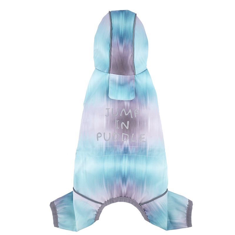 Imperméable Imperméable Coloré Pour Petit Chien,Poncho À Capuche Coupe-Vent,Vêtements De Sécurité Pour Animaux De Compagnie,Veste De Pluie Avec 4 Pattes - Type Colorful Green-L