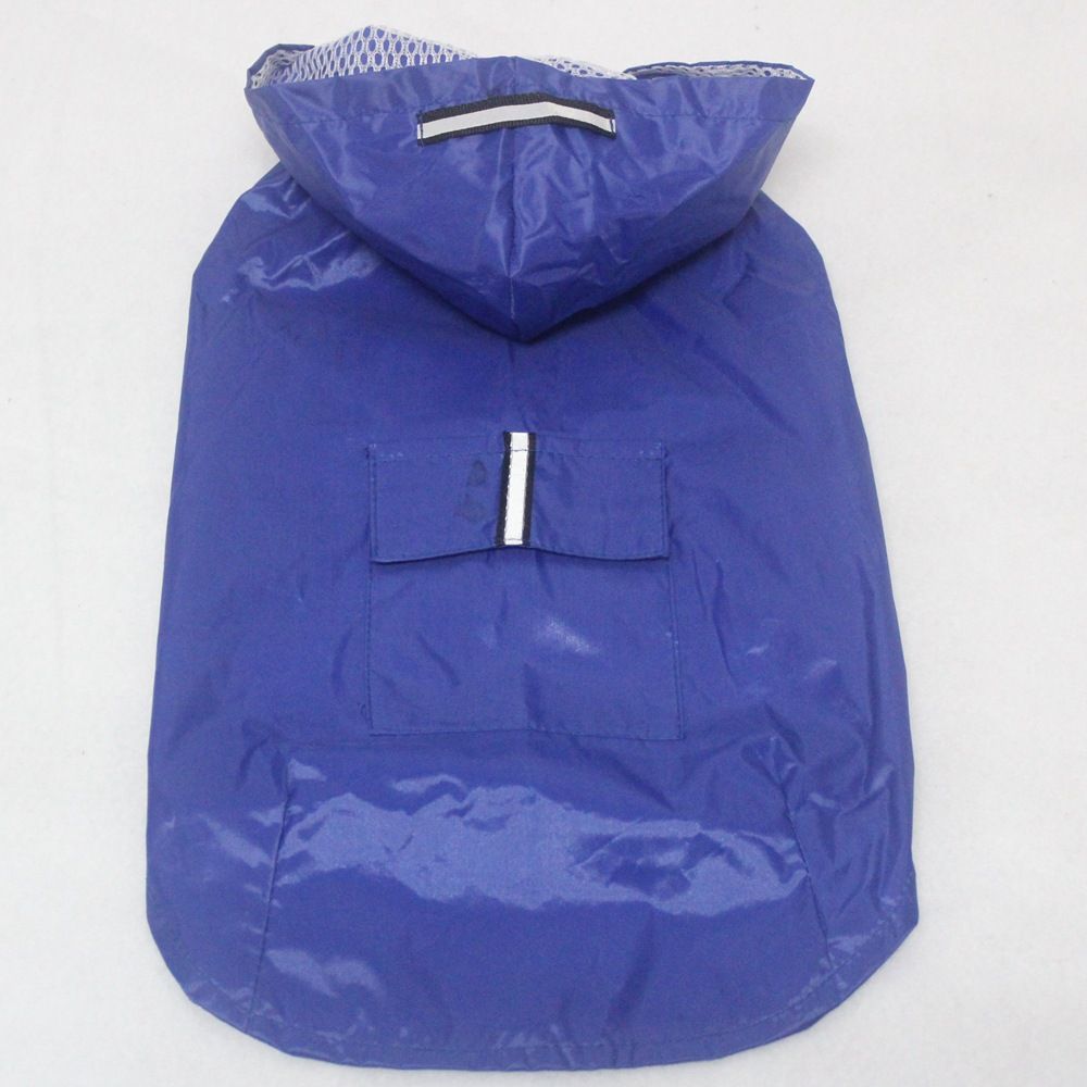 Imperméable À Capuche Imperméable Pour Chiens Moyens Et Grands,Veste D'extérieur Pour Chiens,Vêtements De Pluie Avec Rayure De Coulée,Accessoires - Type Bleu-Xxl #A