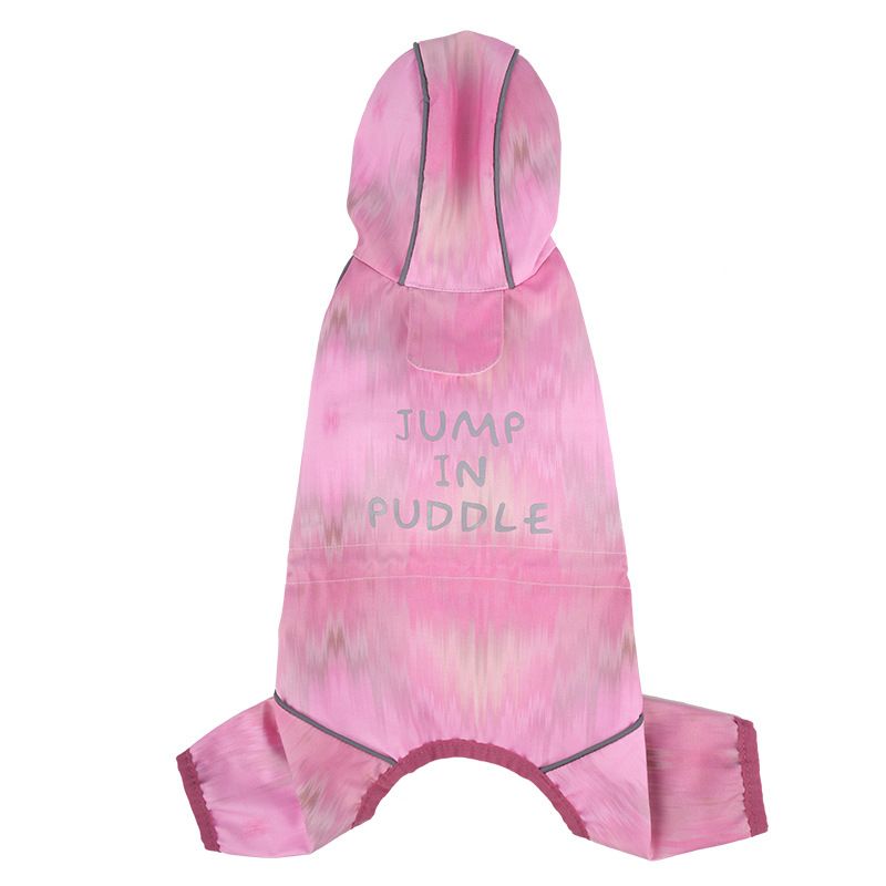 Imperméable Imperméable Coloré Pour Petit Chien,Poncho À Capuche Coupe-Vent,Vêtements De Sécurité Pour Animaux De Compagnie,Veste De Pluie Avec 4 Pattes - Type Colorful Pink-2xl