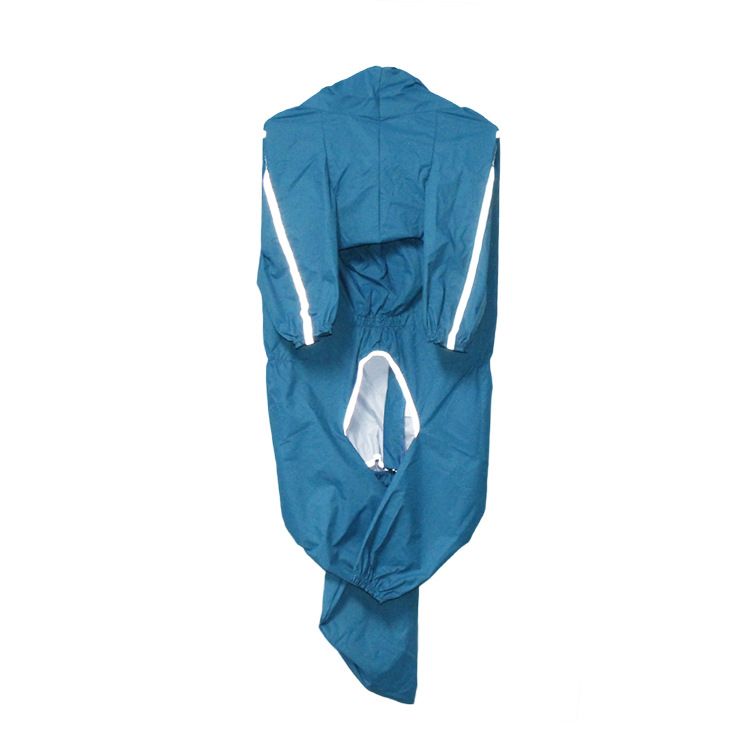 Combinaison Imperméable À Capuche Pour Animaux De Compagnie Avec Trou De Laisse,Imperméable Pour Chien,Couverture Complète,Doux,Extérieur,Moyen,Grand - Type Male Blue-9xl