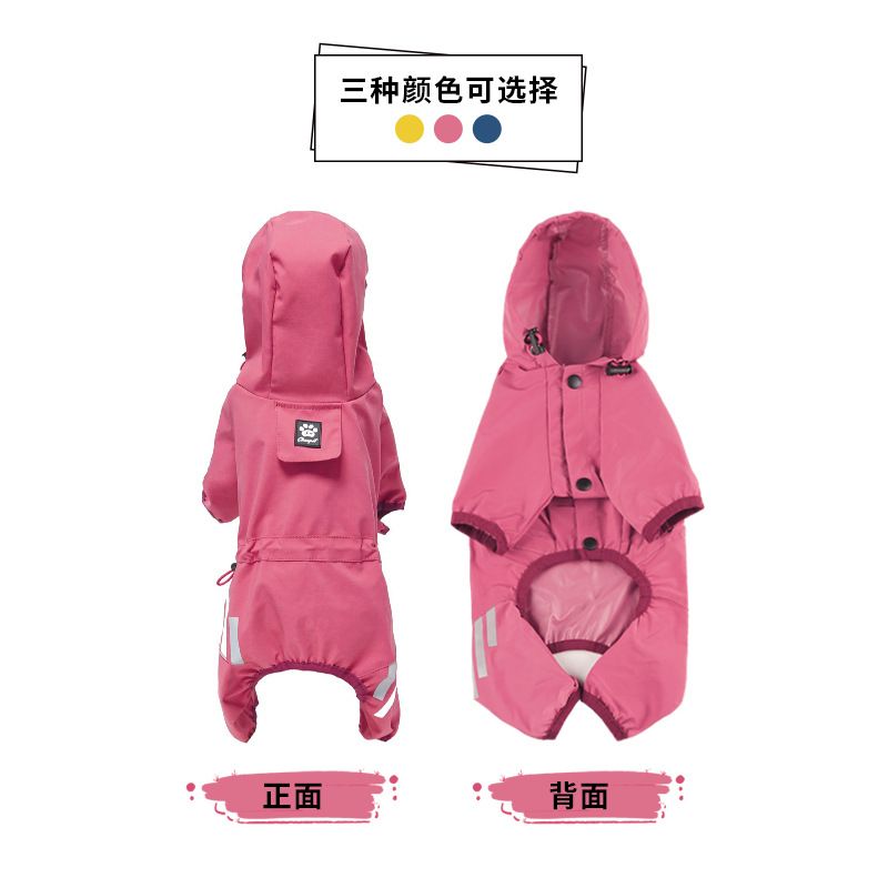 Imperméable Imperméable Pour Chien,Poncho Bichon À Quatre Pattes Tout Compris,Teddy,Pomeranian,Vêtements Pour Animaux De Compagnie Pluvieux,Petits Et Moyens Chiens - Type B Xl