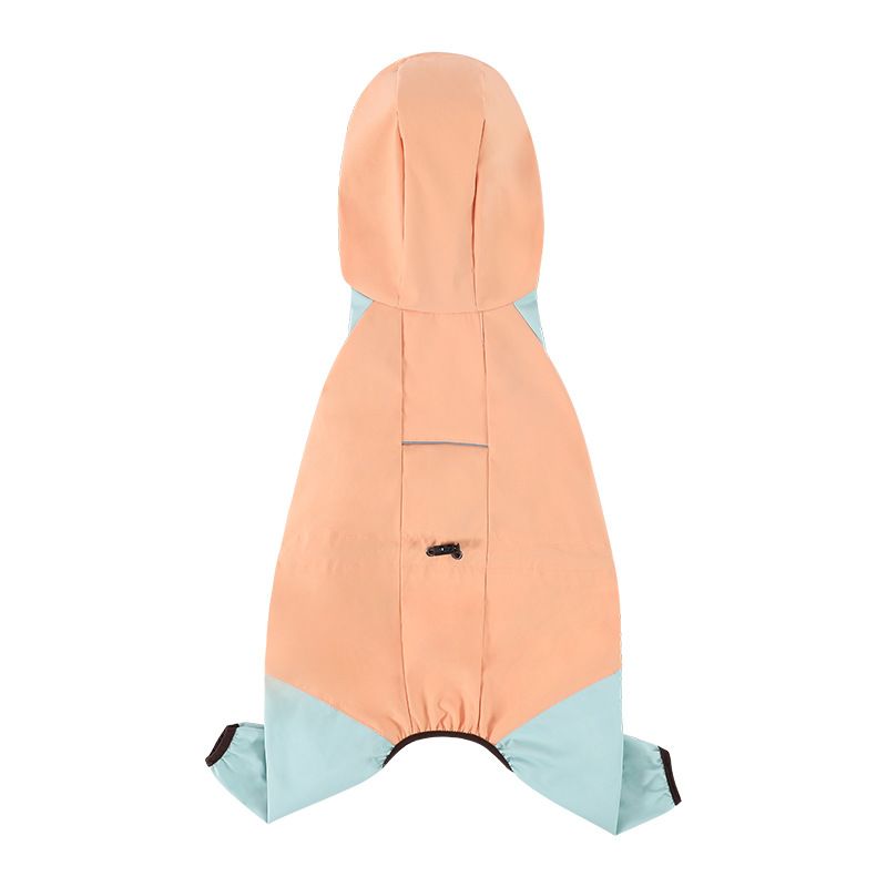 Imperméable Portable Pour Chien À Quatre Pattes Avec Chapeau Imperméable,Vêtements Pour Animaux De Compagnie,Temps De Pluie,Sortie,Petit Chien,Ours En Peluche,Grand Chien - Type Orange-Xxl