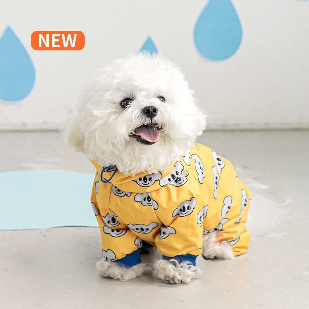 Imperméable Imperméable Coupe-Vent Pour Chien Quatre Saisons,Vêtements College Mignons Pour Chiens Moyens Et Grands,Sweat À Capuche Labrador À Quatre Pattes,Manteau De Pl - Type Yellow-5xl(25-30kg)