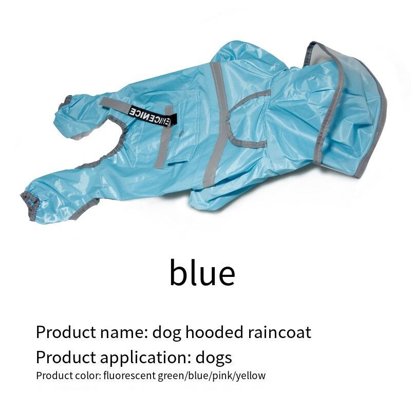 Imperméable Casting Pour Chiens,Vêtements Pour Animaux De Compagnie À Quatre Pattes,Chapeau De Pluie,Té 2024 - Type Bleu-Xl