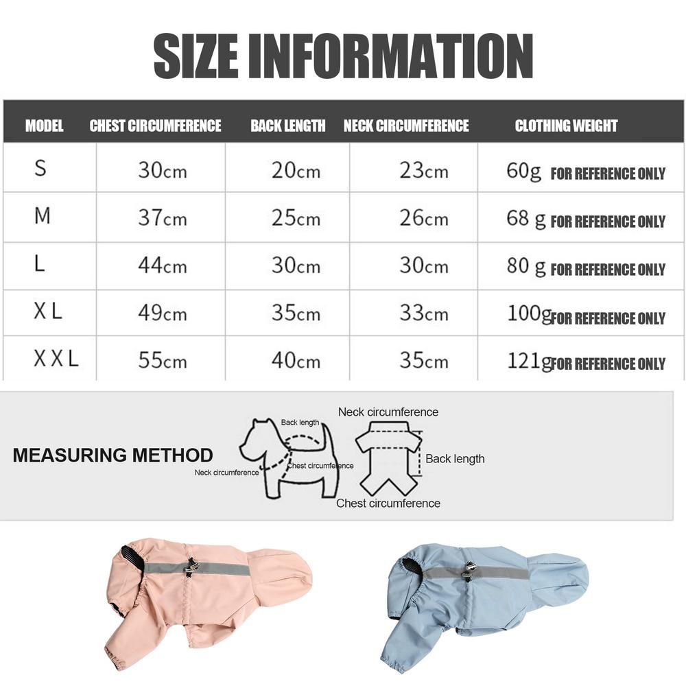 Imperméable Avec Capuche Pour Chiens,Vêtements Pour Chiots,Vêtements D'extérieur Pour Animaux De Compagnie,Quatre Pattes,Veste Imperméable Pour Documents Solides,Petits Et Moyens Chie - Type Blue-L
