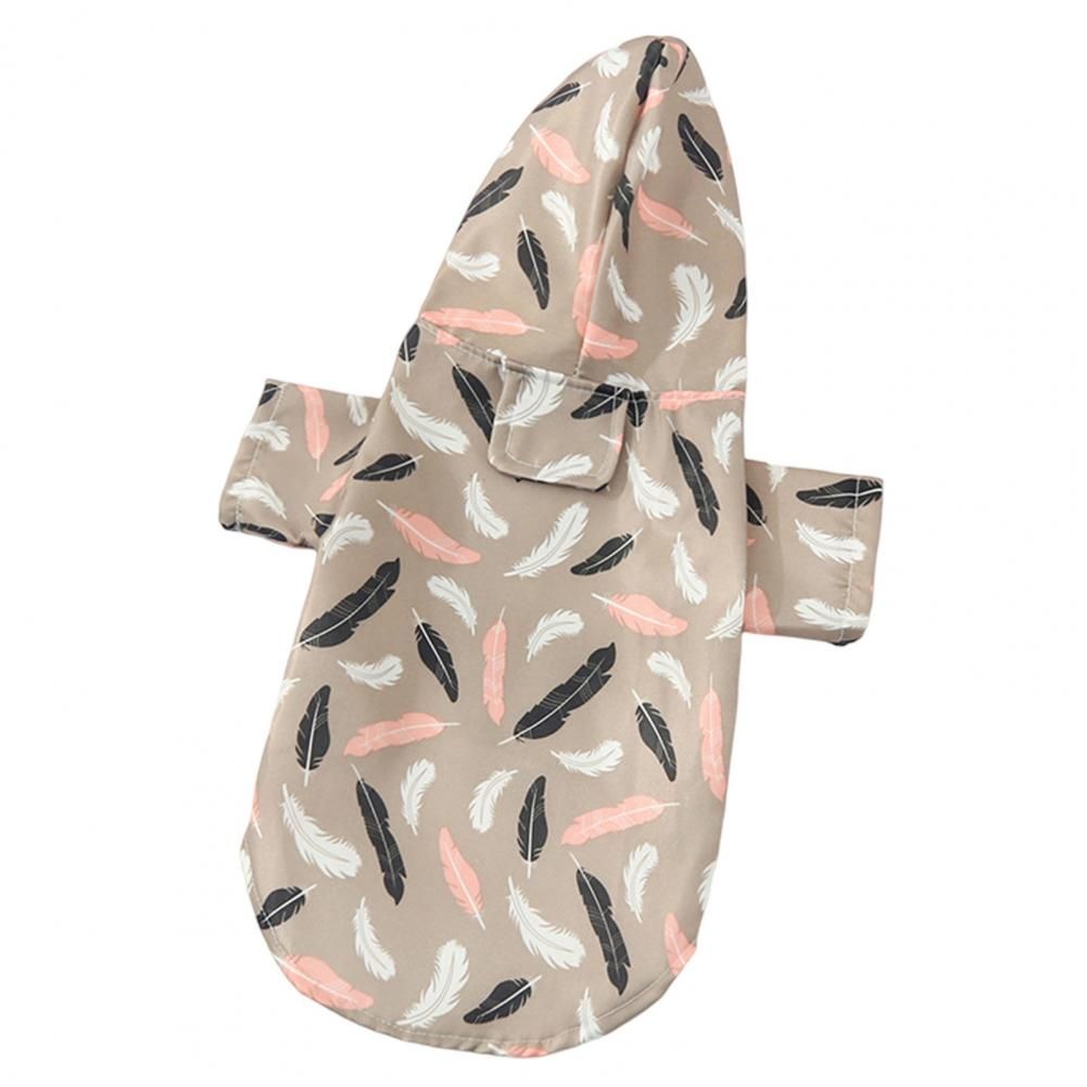 Fastenertape-Imperméable Multifonctionnel Pour Animaux De Compagnie,Imperméable Avec Capuche Pour Chiens,Impression De Coulée,Crème Solaire Pour Petits Animaux De Compagnie - Type Grey-L