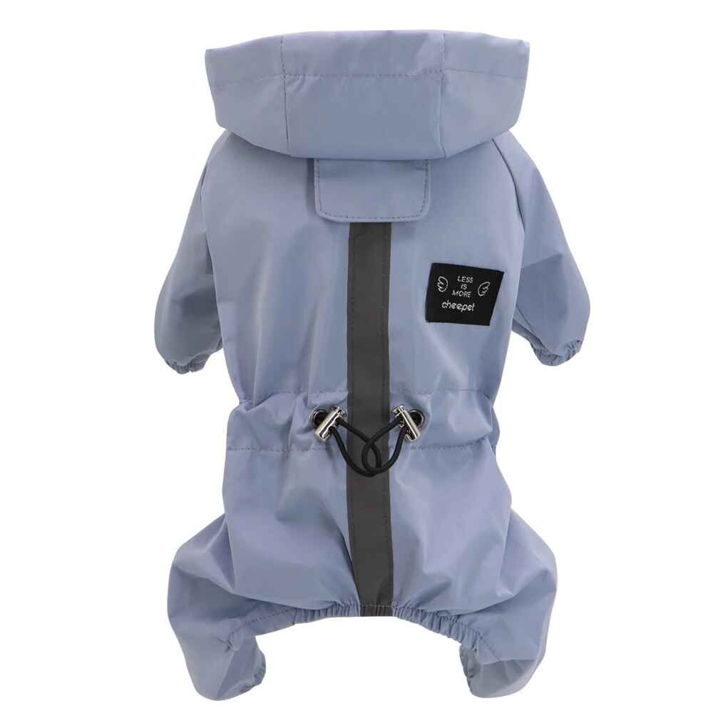 Imperméable Imperméable Pour Chien Casting,Veste De Pluie Pour Chien,Manteau,Vêtements Pour Petits Et Moyens Chiens,Sweats À Capuche,Combinaison,Imperméable,Bouledogue Français - Type Bleu-L