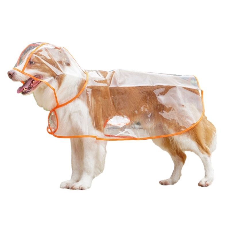 Vêtements Pour Animaux Compagnie,Imperméables À Capuche,Couleur Vive,Garniture Pour Chiens,Vestes D'extérieur Pour Chiens - Type M #B