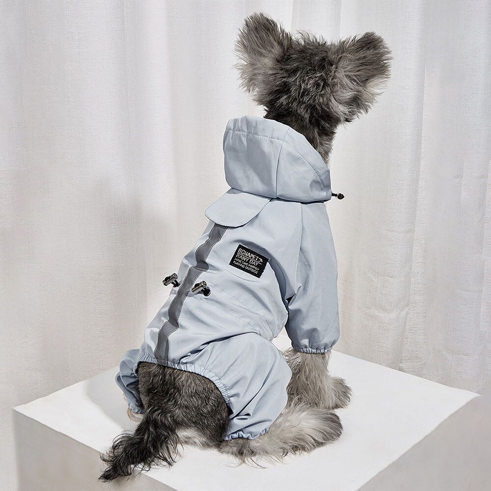Imperméable Imperméable Pour Chien Avec Sangle De Coulée Et Trou De Laisse,Veste De Pluie Pour Chien,Vêtements Pour Animaux De Compagnie,Manteau De Pluie Coupe-Vent Pour Chiot Et Ch - Type Bleu-Xxl