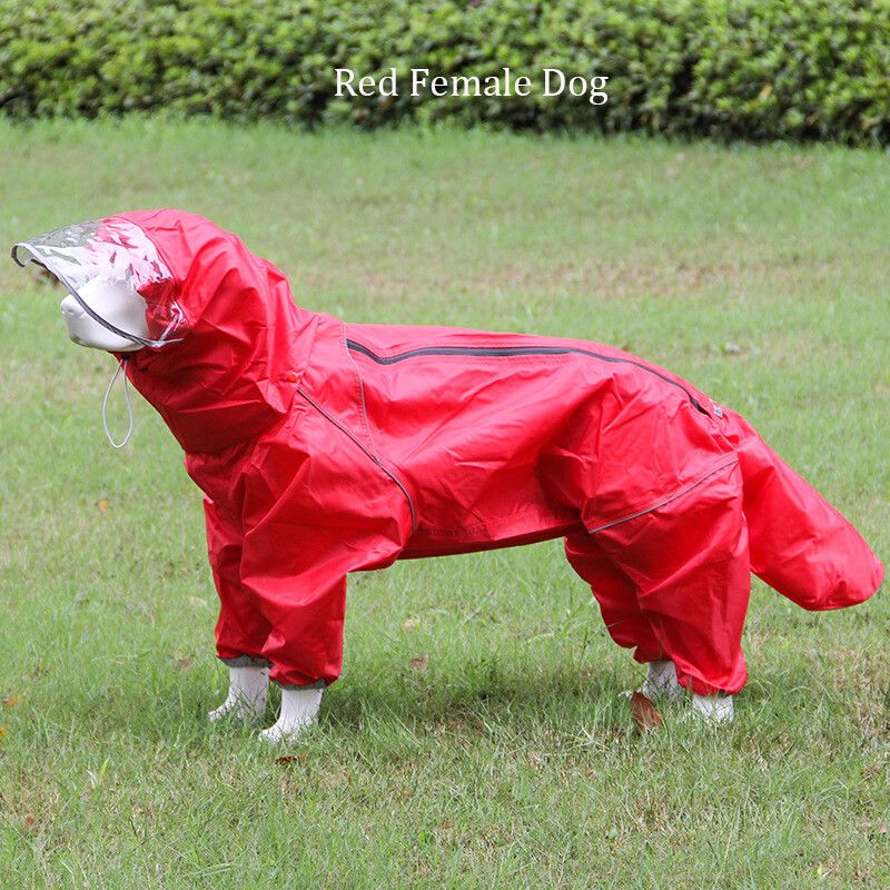 Poncho De Pluie Double Couche Avec Capuche Pour Chien Et Chat,Imperméable,Coupe-Vent Et Imperméable,Fournitures Pour Animaux De Compagnie,Extérieur,Grand,Moyen,1 Pièce - Type Red Style B-26