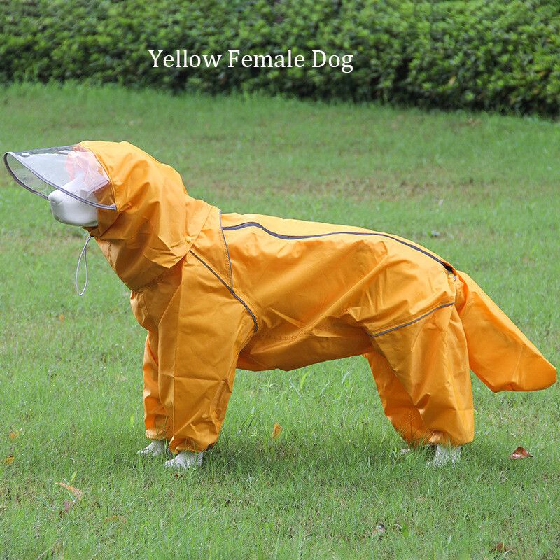 Poncho De Pluie Double Couche Avec Capuche Pour Chien Et Chat,Imperméable,Coupe-Vent Et Imperméable,Fournitures Pour Animaux De Compagnie,Extérieur,Grand,Moyen,1 Pièce - Type Yellow Style B-30