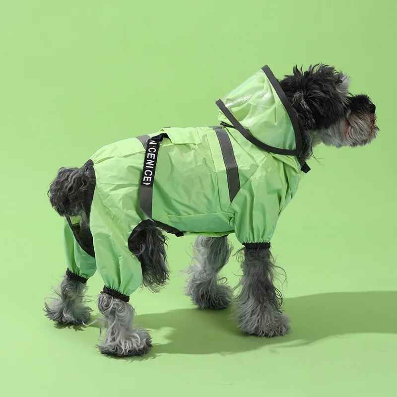 Imperméable Pour Animaux De Compagnie Avec Chapeau,Sensation Haut De Gamme,Fourrure Dorée,Nounours,Petit Et Moyen Chien,Grand Chien,Imperméable Extérieur - Type Green-M 45x32 #B